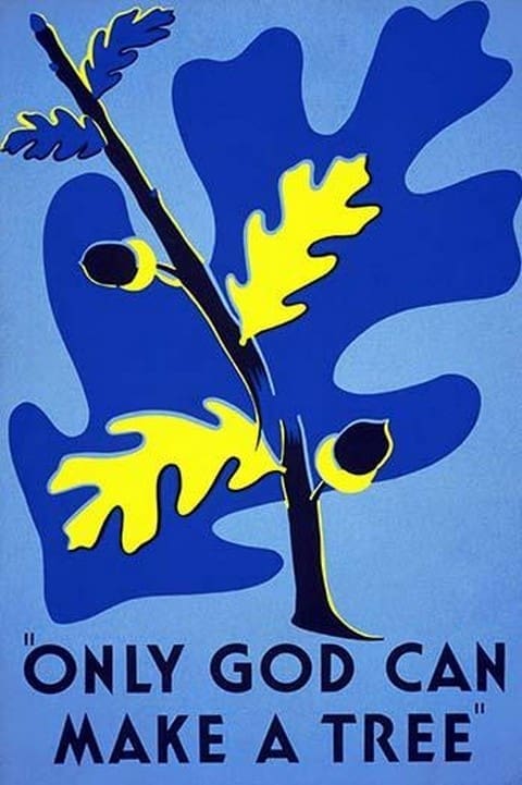 Only God Can Make a Tree by Stanley Thomas Clough - Art Print