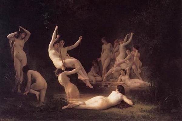 Nyphaeum by William Bouguereau - Art Print