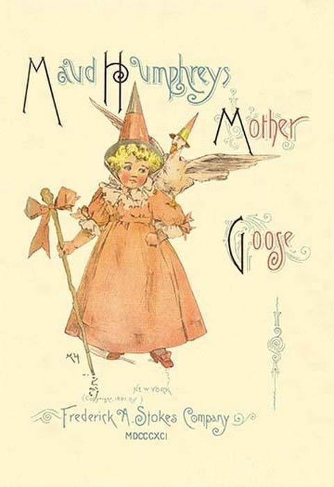 Maud Humphrey's Mother Goose (book cover) by Maud Humphrey - Art Print