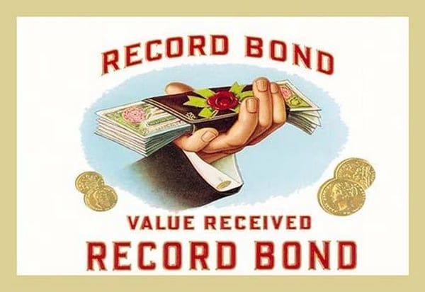 Record Bond Cigars - Art Print
