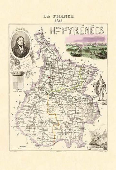 Hautes-Pyrenees by Par M. Vuillemin - Art Print