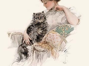 I Care Not Though Her Teeth Are Pearls by Harrison Fisher - Art Print