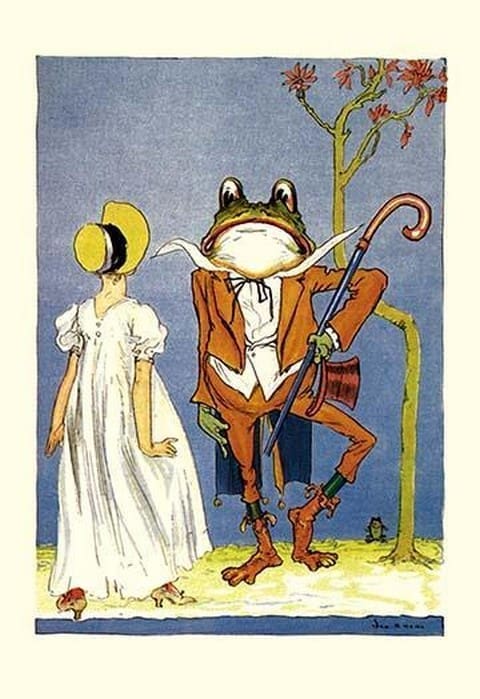 Dorothy and Frogman by John R. Neill - Art Print