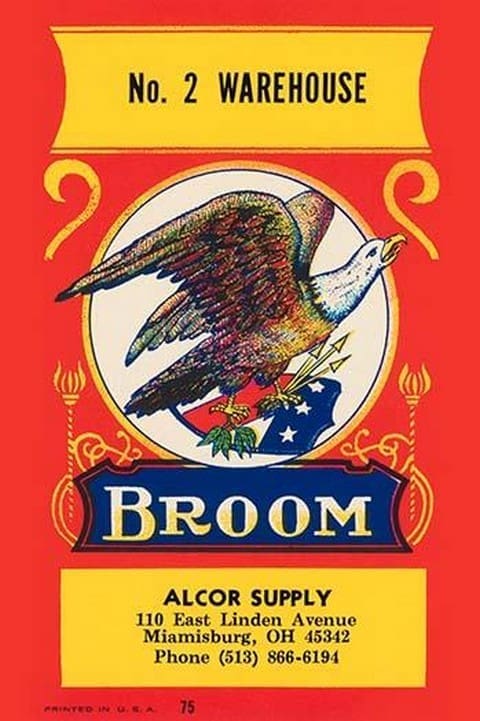No. 2 Warehouse Eagle Broom Label - Art Print