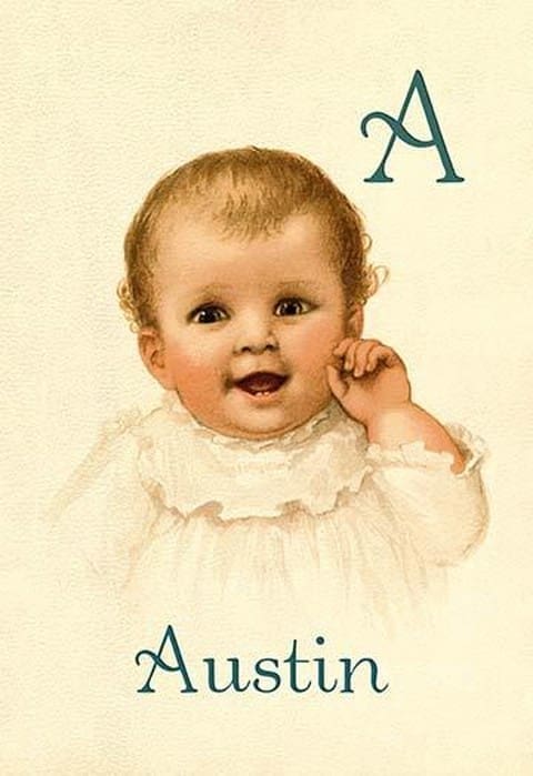 A for Austin by Ida Waugh - Art Print