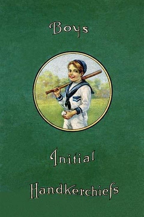 Boys Initial Handkerchiefs - Art Print