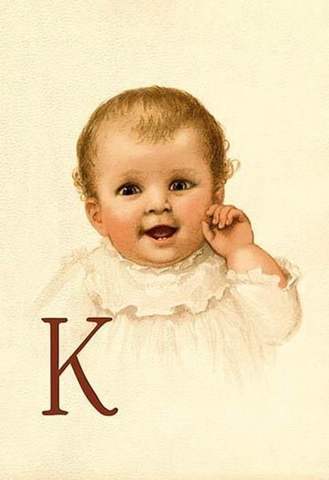 Baby Face K by Ida Waugh - Art Print