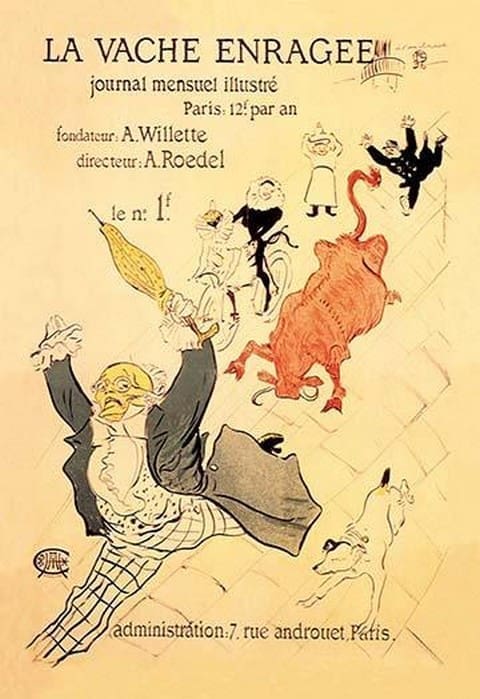 La Vache Enragee (Roughing It) by Henri de Toulouse-Lautrec - Art Print