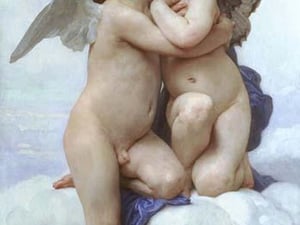 Cupid & Psyche as Infants by William Bouguereau - Art Print