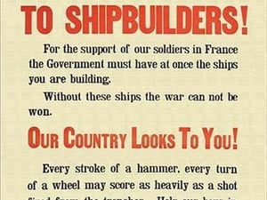 To Shipbuilders! Our country looks to you! - Art Print