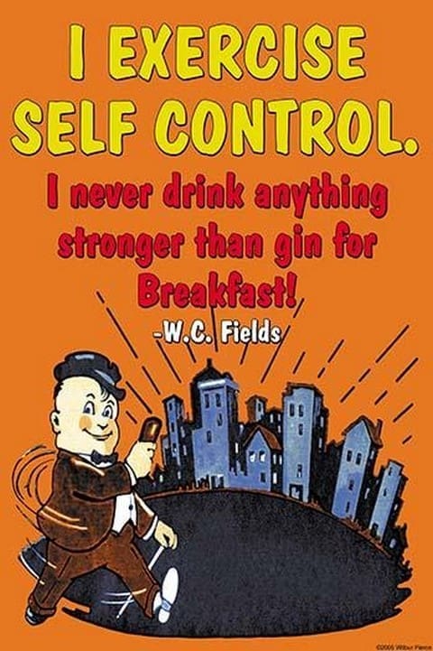 I exercise self control