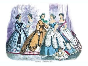Godey's Fashions for December 1865 - Art Print