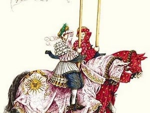 German Knights in Horseback in Procession by H. Burkmair 5 - Art Print