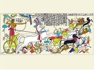 Battle Scene of Seti I and the Khita by John Gardner Wilkinson - Art Print