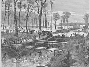 20' Rodman Gun Mammoth Cannon by Frank Leslie - Art Print