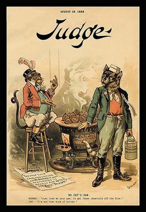 Judge Magazine: No Cat's Paw by Bernhard Gillam - Art Print