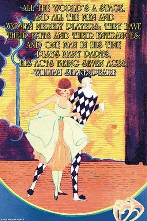 All the World's a Stage by William Shakespeare - Art Print