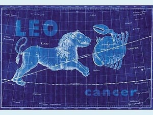 Cancer and Leo #3 - Art Print