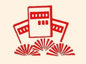 Books and Fans by Chinese Government - Art Print