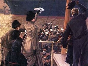 Farewell to the Mersey by James Tissot - Art Print