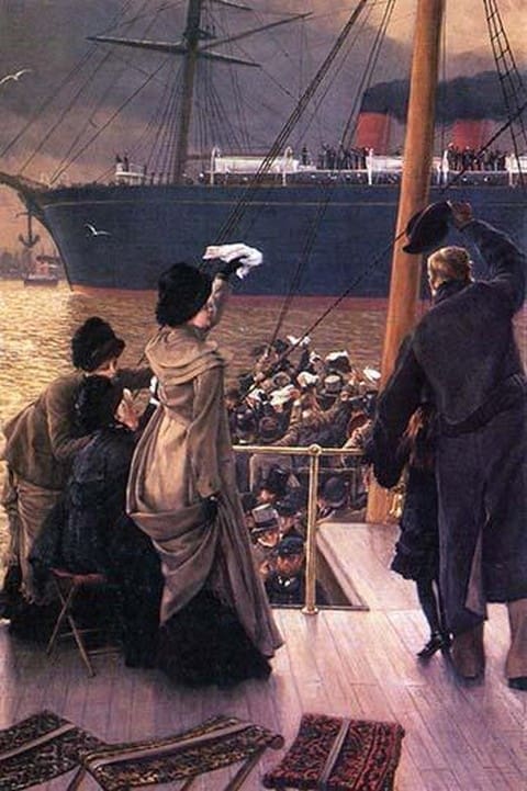 Farewell to the Mersey by James Tissot - Art Print