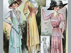Le Bon Ton: A Trio in Pastels and Hats - Art Print