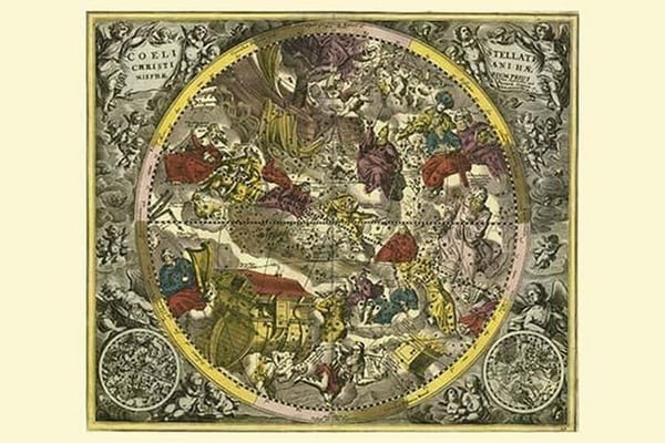 Coelistellati Christianina by Andreas Cellarius - Art Print