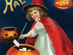 A Jolly Hallowe'en by Ellen M. Clapnoddle - Art Print