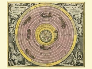 Planisphaerium Ptolemaicum by Andreas Cellarius - Art Print