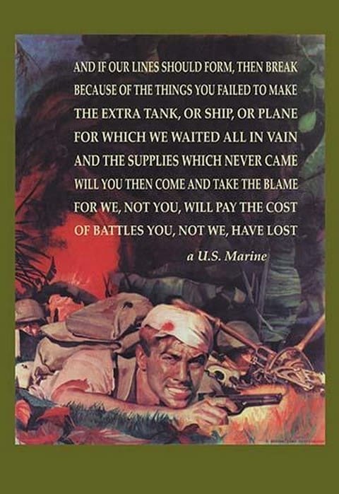 A Marine's Poem by Cecil Calvert Beall - Art Print