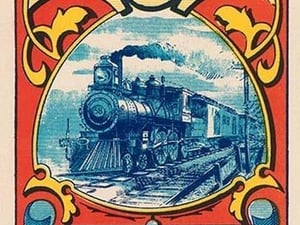 9XXXX Steam Train Broom Label - Art Print