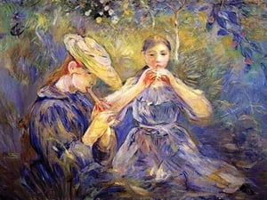 Little Flute players by Berthe Morisot - Art Print
