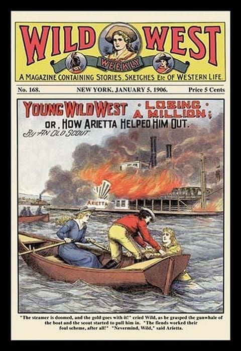 Wild West Weekly: Young Wild West - Losing a Million - Art Print