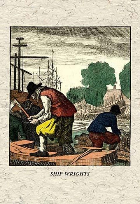 Ship Wrights by J. A. C. Lohr - Art Print