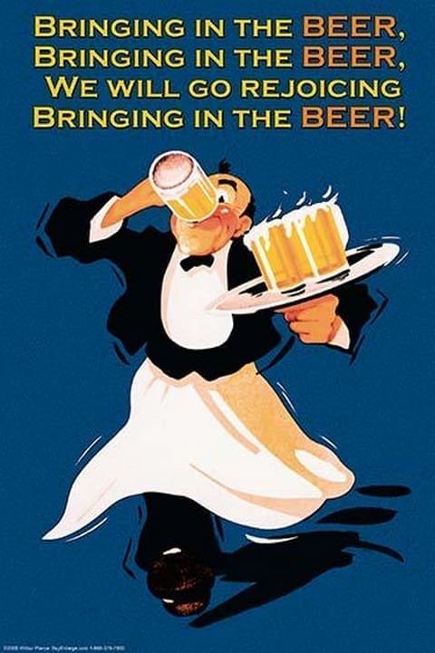 Bringing in the Beer by Wilbur Pierce - Art Print