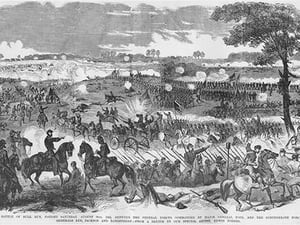 Battle of 2nd Manassas or Second Bull Run by Frank Leslie - Art Print