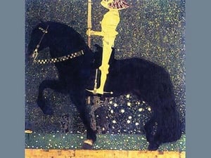 The life of a struggle (The Golden Knights) by Gustav Klimt - Art Print