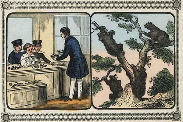 Children visit the Shoemaker by Charles Butler - Art Print