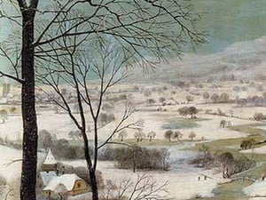 Hunters in the Snow - Detail - by Pieter the Elder Brueghel #5 - Art Print