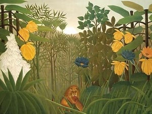 Repast of the Lion by Henri Rousseau - Art Print