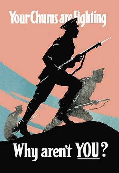 Your Chums Are Fighting; Why Aren't You? by P.E. Nobbs - Art Print
