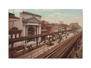 The Bowery Savings Bank, New York 1900 - Canvas Print