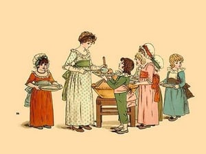 Everyone Gets a Slice by Kate Greenaway - Art Print