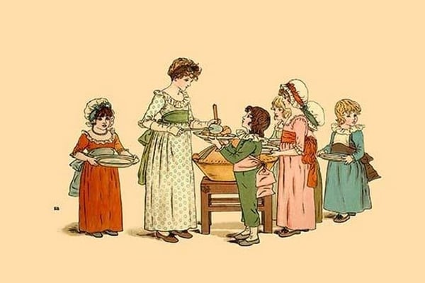 Everyone Gets a Slice by Kate Greenaway - Art Print