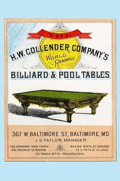 The H.W. Collender Company's World Renown Billiard & Pool Tables - Art Print