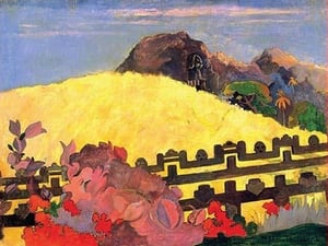 There is the Temple by Paul Gauguin - Art Print