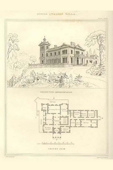 Anglo Italian Villa by Richard Brown - Art Print