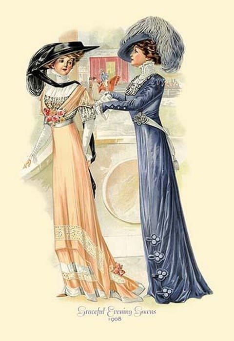 Graceful Evening Gowns - Art Print