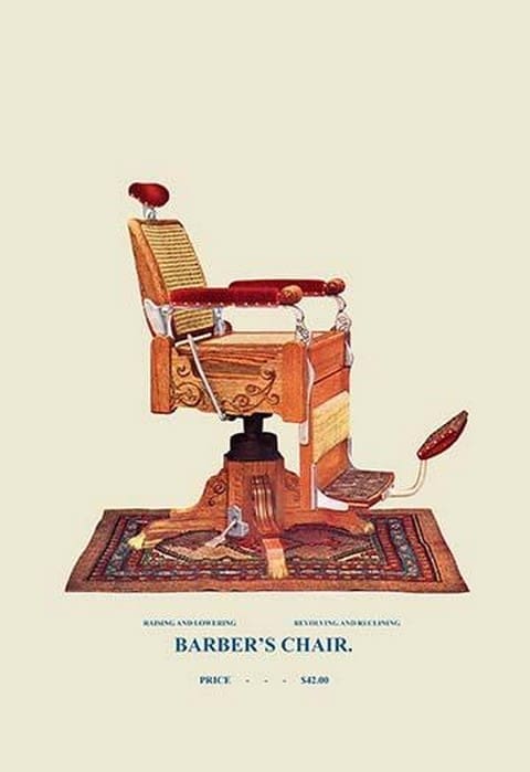 Wicker Barber's Chair #91 - Art Print