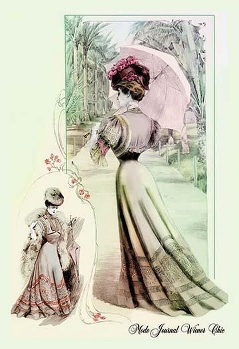 Mode Journal Weiner Chic: On a Charming Path - Art Print